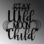 Wallity Stay Child Escultura de Pared de Metal Negra